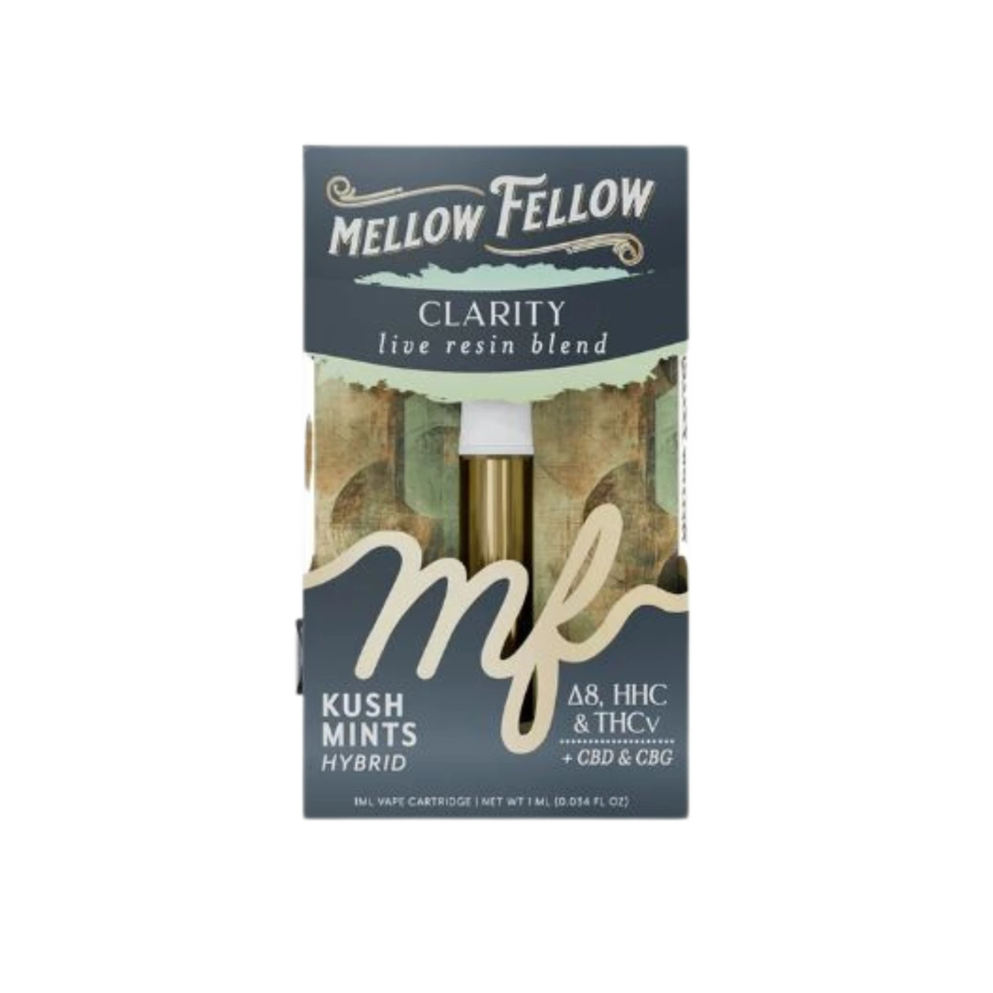 Mellow Fellow 1ml Live Resin Vape Cartridge - Kush Mints (Hybrid)